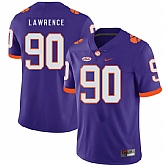 Clemson Tigers 90 Dexter Lawrence Purple Nike College Football Jersey Dzhi,baseball caps,new era cap wholesale,wholesale hats